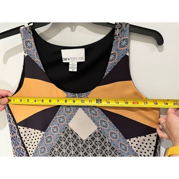 Women’s Bar 111 Front Row Colorful geometric print sleeveless maxi dress size me - Picture 4 of 4
